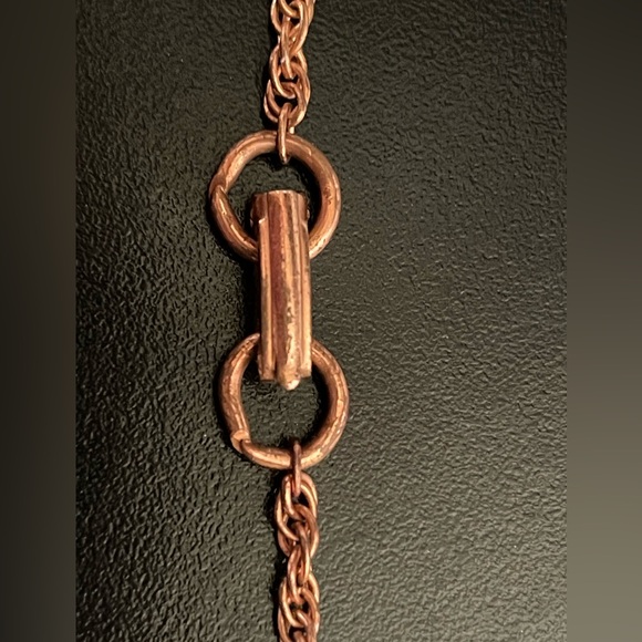 Vintage Copper and Turquoise Pendant Necklace - Picture 8 of 10